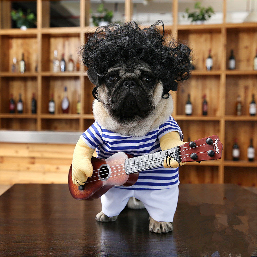 Dog guitarist costume