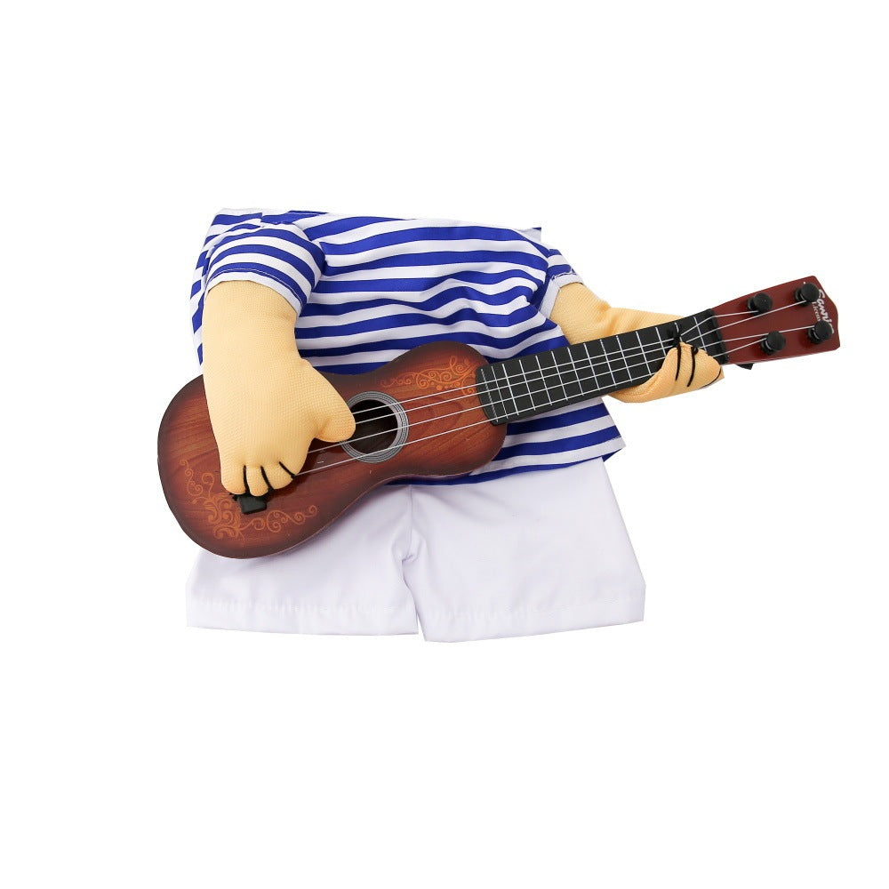 Dog guitarist costume